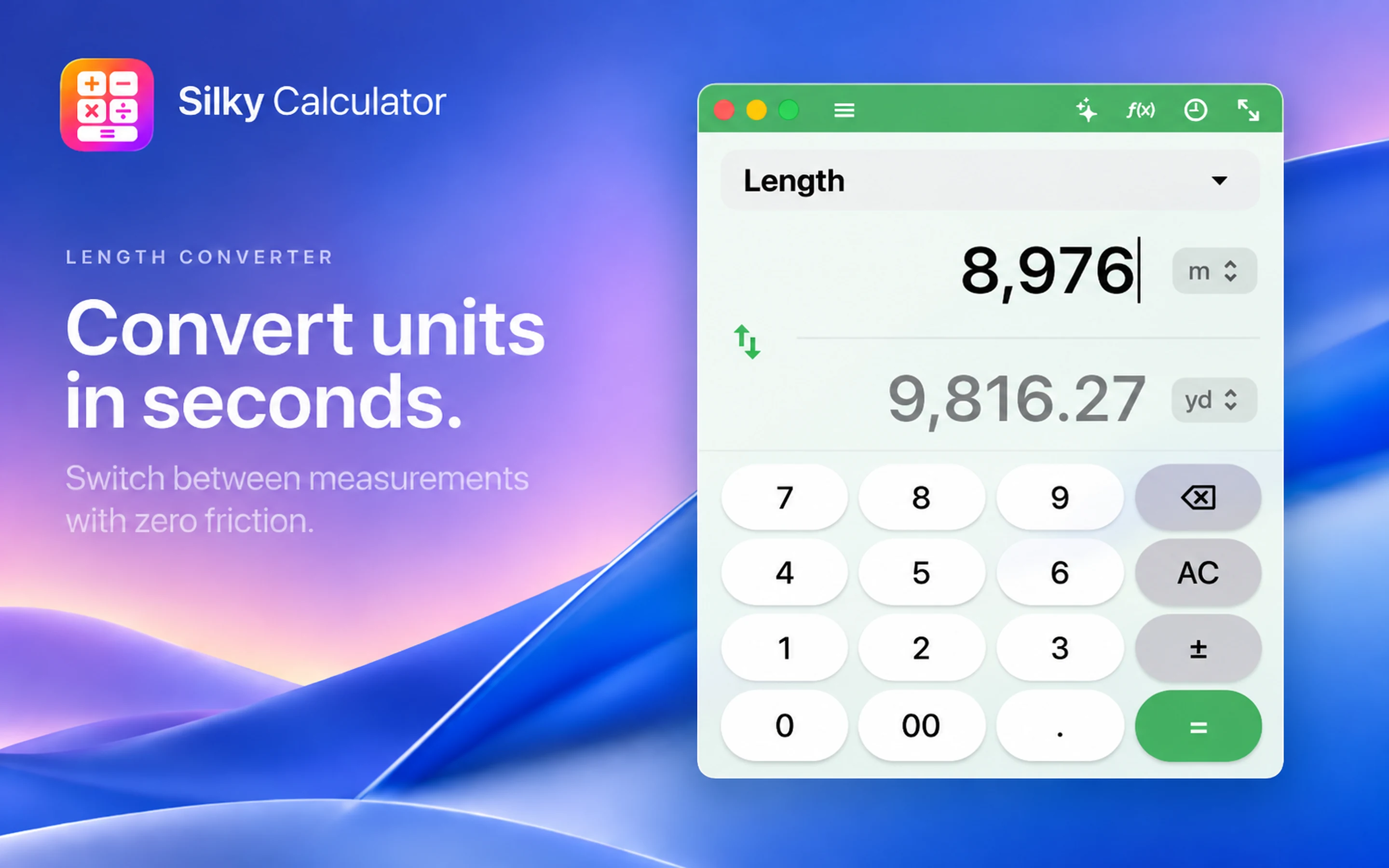 Convert units in seconds.