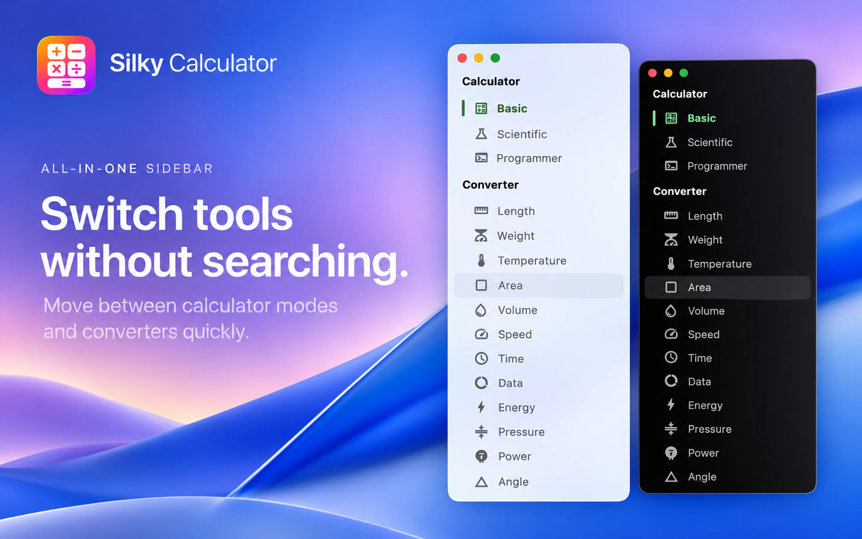 Switch tools without searching.