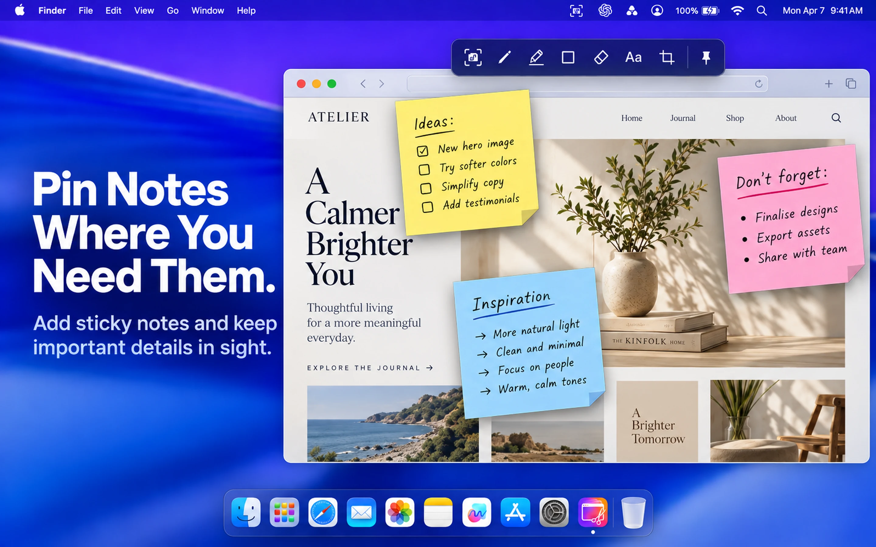 Pin Notes Where You Need Them